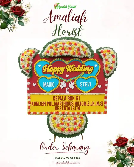 Papan Bunga Pernikahan Gunungmulyo